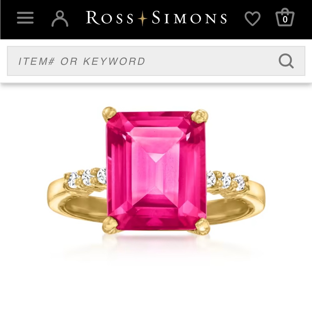 New! 5.25 carats (Pink and white topaz ring 💍)